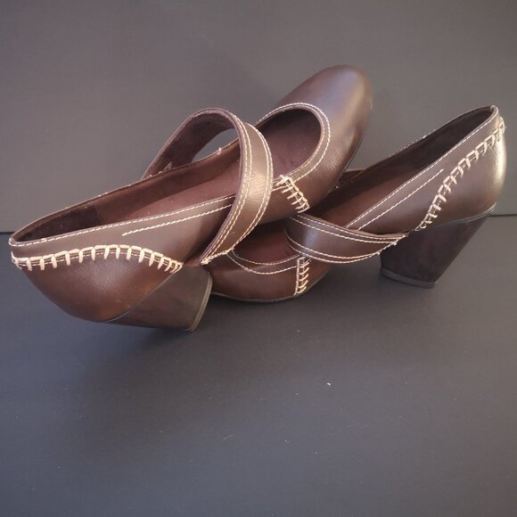 Dr Scholl's Go Play Ladies Dark Brown Leather Upper Cushion Insole Dress Shoes - Picture 9 of 9